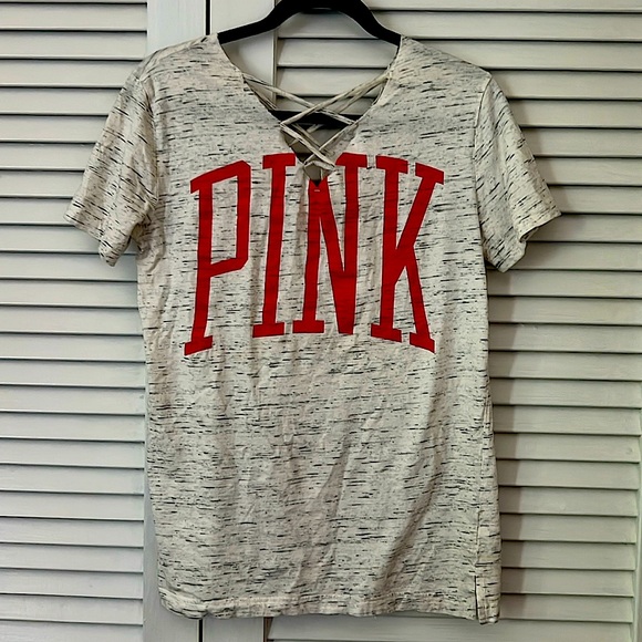PINK Victoria's Secret Tops - Victoria’s Secret Pink Womens T-Shirt XS Grey